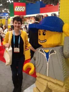 Avery and an enormous minifigure