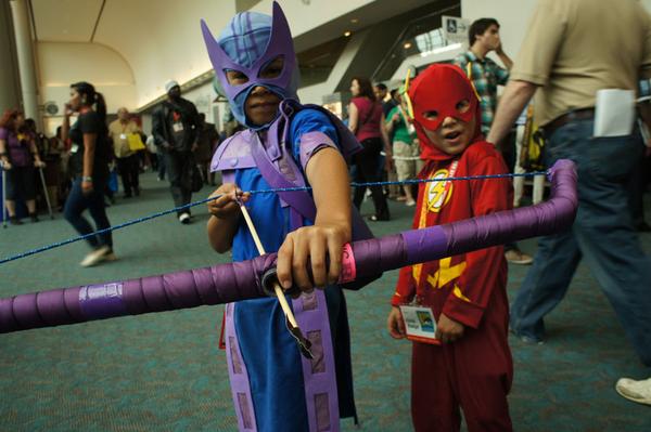 Hawkeye and the Flash via The Mary Sue