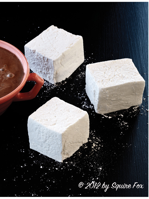 Vanilla Marshmallows with copyright