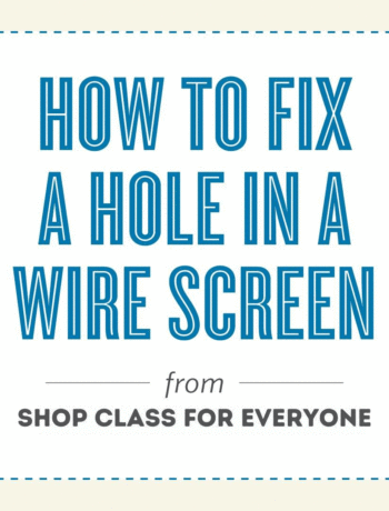 HOW TO REPAIR OR REPLACE A SCREEN