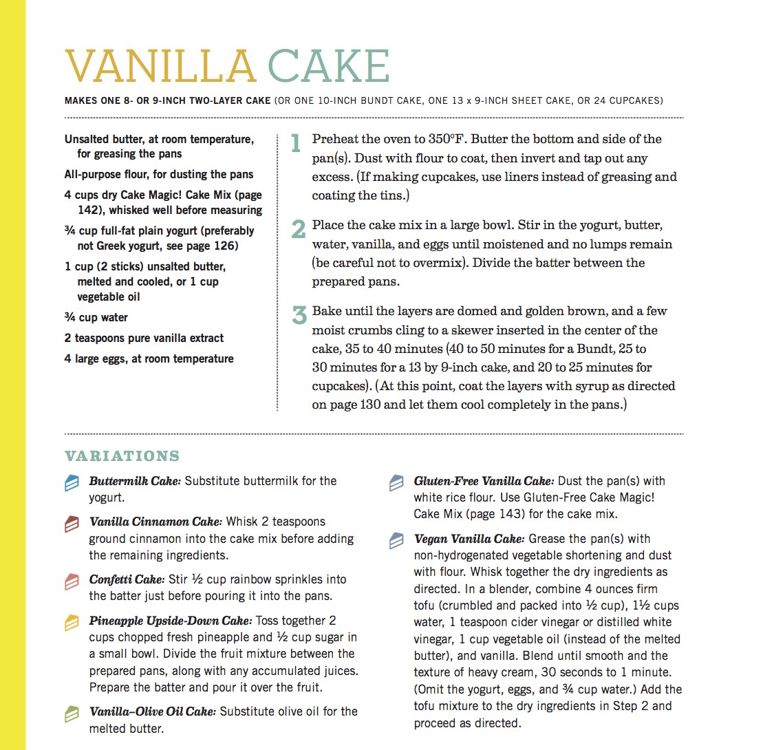 vanilla cake - Workman Publishing