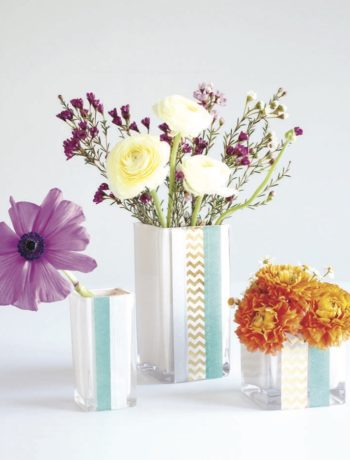 washi tape vases