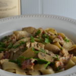 Autumn Pappardelle with Lobster, Mushrooms, Shallots, and Cream