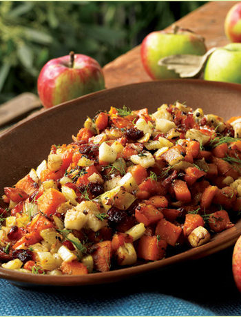 Roasted Butternut, Fennel, and Cranberries