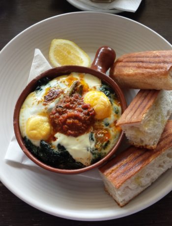 Baked Eggs and Braised Collards