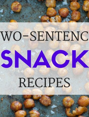 Two-Sentence Snack Recipes