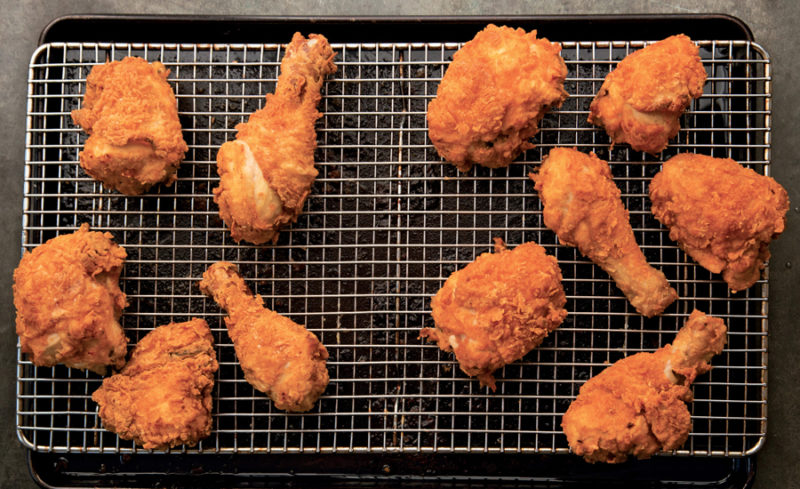 Oven-fried chicken