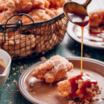 Apple Fritters with Caramel Sauce