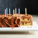 Chocolate Chip Cookie Cake with Quickest Chocolate Buttercream Frosting