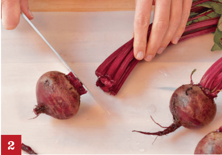 preparing beets