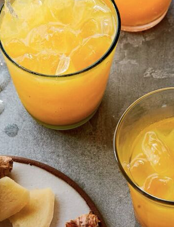 apple juice spiked with ginger and turmeric