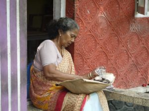 Indian woman preparing food